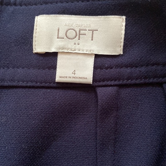 ANN‎ Taylor Loft Navy nautical button front pencil skirt - Picture 3 of 6